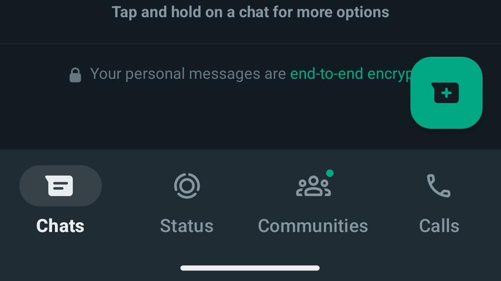 WhatsApp Bottom Navigation Bar